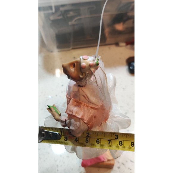 Hand Crafted Fairy Bug Lady Figure Tulle Clay Head Mismatched Frankensteined Art - Picture 15 of 15